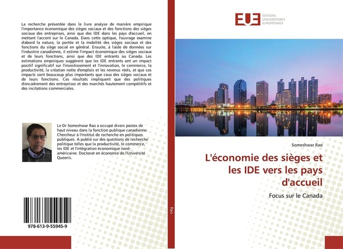 L'économie des sièges et les IDE vers les pays d'accueil: Focus sur le Canada (French Edition)