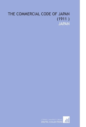 The Commercial Code of Japan (1911 )