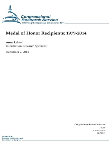 Medal of Honor Recipients 1979-2014