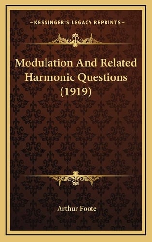 Modulation And Related Harmonic Questions (1919)