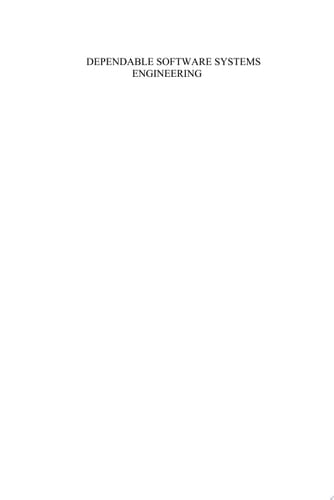 Dependable Software Systems Engineering