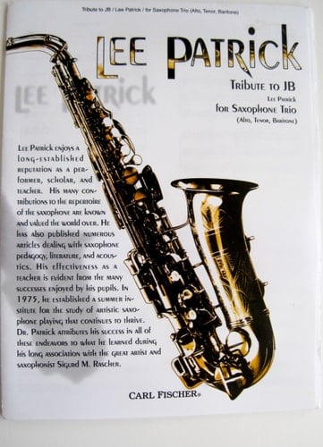 Tribute to JB for Saxophone Trio (Alto, Tenor, Baritone)