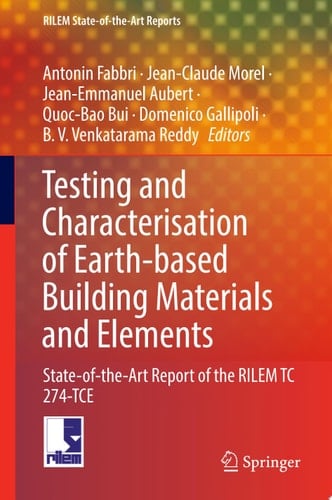 Testing and Characterisation of Earth-based Building Materials and Elements