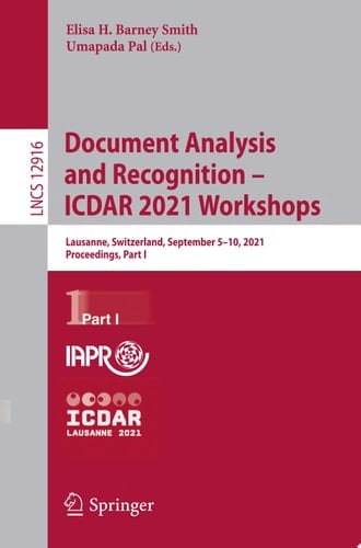 Document Analysis and Recognition – ICDAR 2021 Workshops