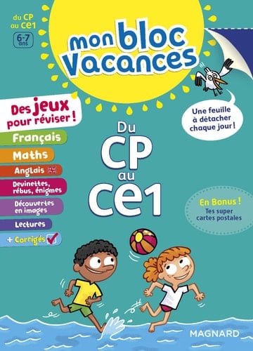 Mon bloc vacances Du CP au CE1