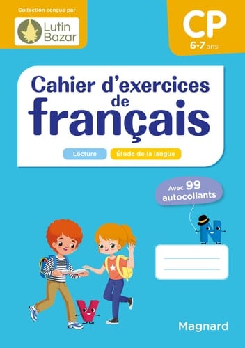 Cahier d'exercices de français CP Avec 99 autocollants