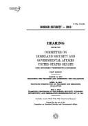 Border Security, 2013