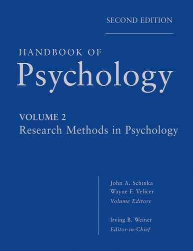 Handbook of Psychology, Research Methods in Psychology