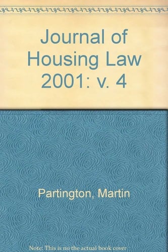 Journal of Housing Law 2001