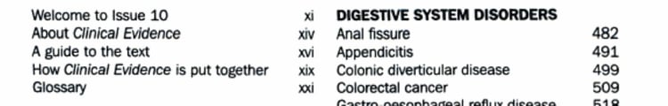 Clinical Evidence The International Source of the Best Available Evidence for Effective Health Care