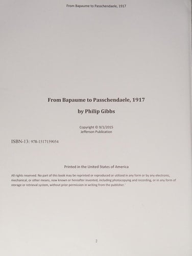 From Bapaume to Passchendaele, 1917