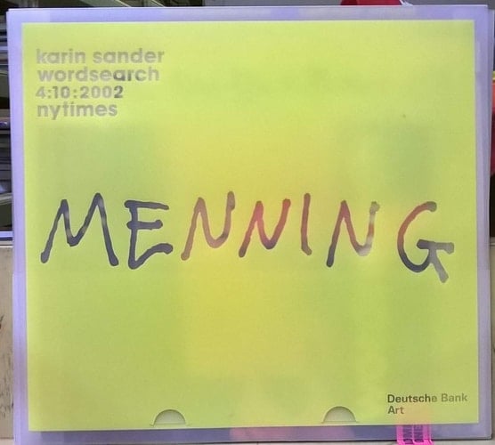 Karin Sander Wordsearch - A Translinguistic Sculpture