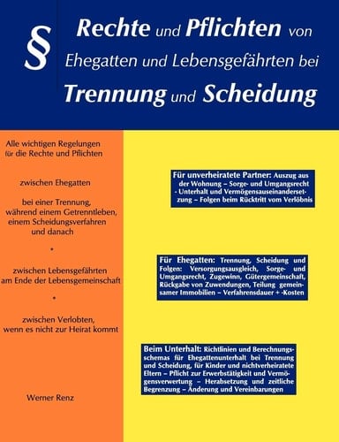 Rechte und Pflichten von Éhegatten und Lebensgefährten bei Trennung und Scheidung