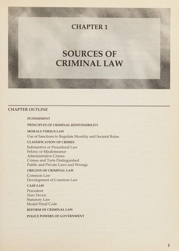 Principles of Criminal Law