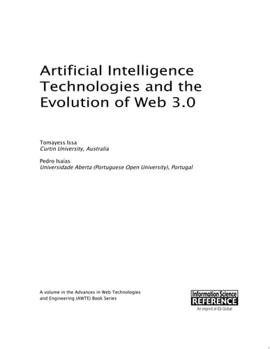 Artificial Intelligence Technologies and the Evolution of Web 3.0