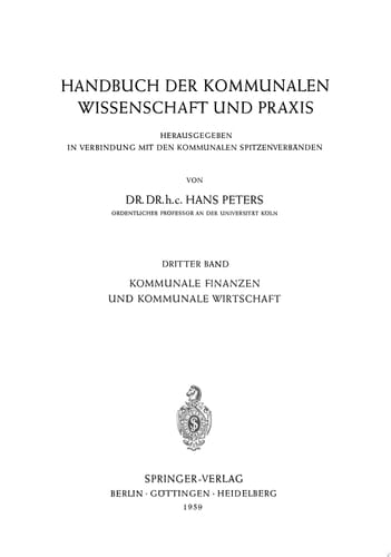 Kommunale Finanzen und Kommunale Wirtschaft