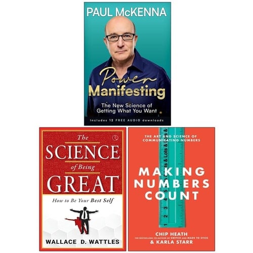 Power Manifesting, The Science of Being Great & Making Numbers Count 3 Books Collection Set