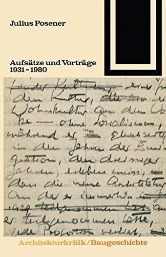 Aufsätze und Vorträge 1931 – 1980