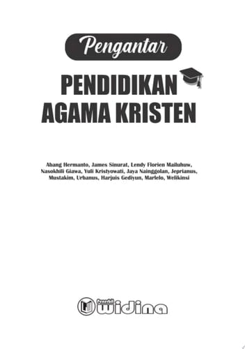 BUKU PENGANTAR PENDIDIKAN AGAMA KRISTEN