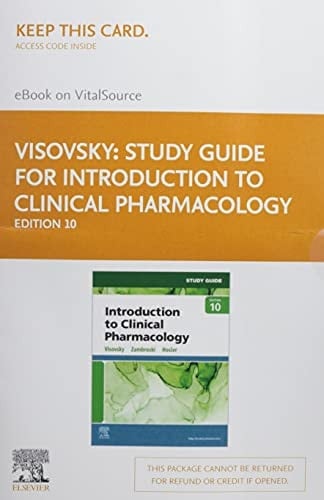 Study Guide for Introduction to Clinical Pharmacology Elsevier eBook on VitalSource (Retail Access Card)