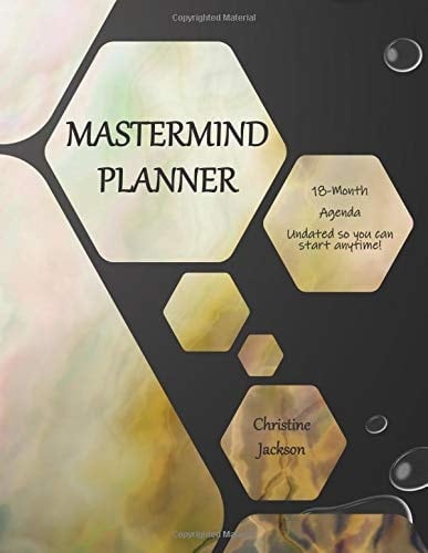 Mastermind Planner 18 Month Agenda - Undated So You Can Start Anytime!
