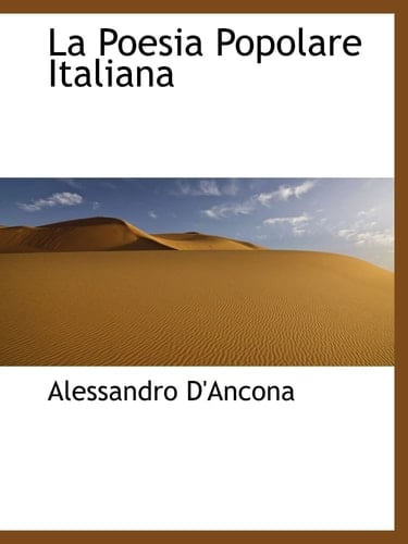 La Poesia Popolare Italiana