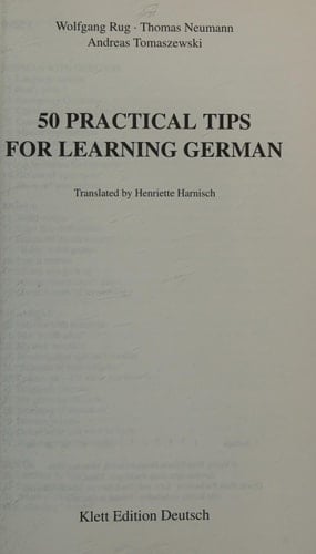 50 Practical Tips for Learning German