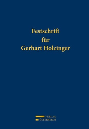 Festschrift für Gerhart Holzinger