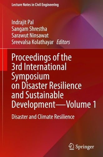 Proceedings of the 3rd International Symposium on Disaster Resilience and Sustainable Development—Volume 1 Disaster and Climate Resilience
