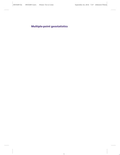 Multiple-point Geostatistics Stochastic Modeling with Training Images