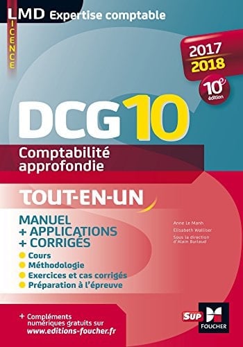Comptabilité approfondie DCG 10 Manuel + applications + corrigés