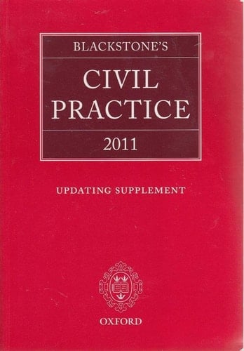 Blackstone's Civil Practice 2011 Updating Supplement