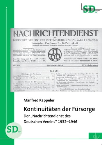 Kontinuitäten der Fürsorge Der "Nachrichtendienst des Deutschen Vereins" 1932-1946 (SD 59)
