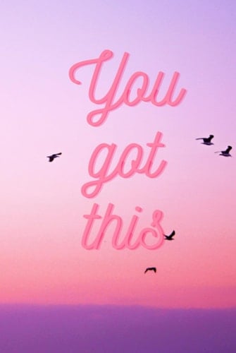 You Got This: Writing journal, hardcover, 6x9 in, to-do list, planning space, motivational quotes