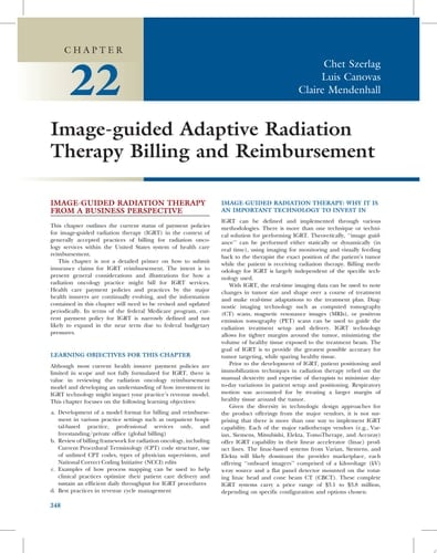 Image-guided and Adaptive Radiation Therapy