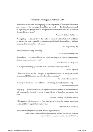 Crossing Mandelbaum Gate Coming of Age Between the Arabs and Israelis, 1956-1978