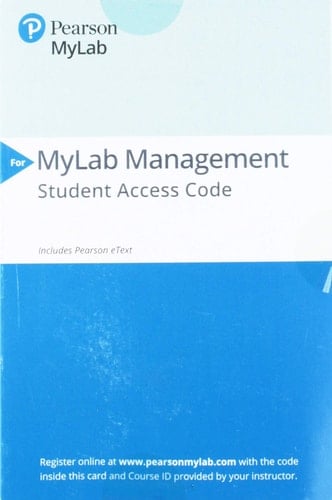 Management - 2019 Mylabmanagement With Pearson Etext Standalone Access Card