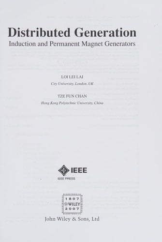 Distributed Generation Induction and Permanent Magnet Generators