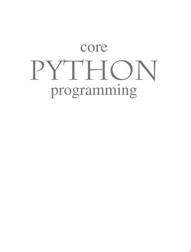 Core Python Programming
