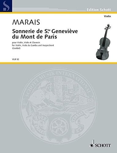 SCHOTT MARAIS MARIN - SONNERIE DE STE GENEVIÈVE DU MONT DE PARIS Partition classique Cordes Violon