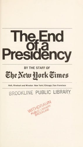 The End of a Presidency