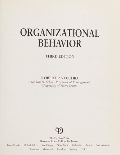 Organizational Behaviour
