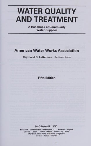 Water Quality & Treatment Handbook