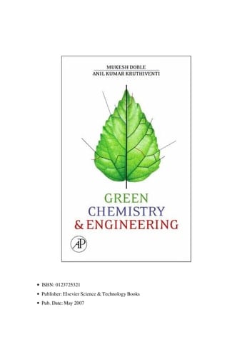 Green Chemistry and Engineering