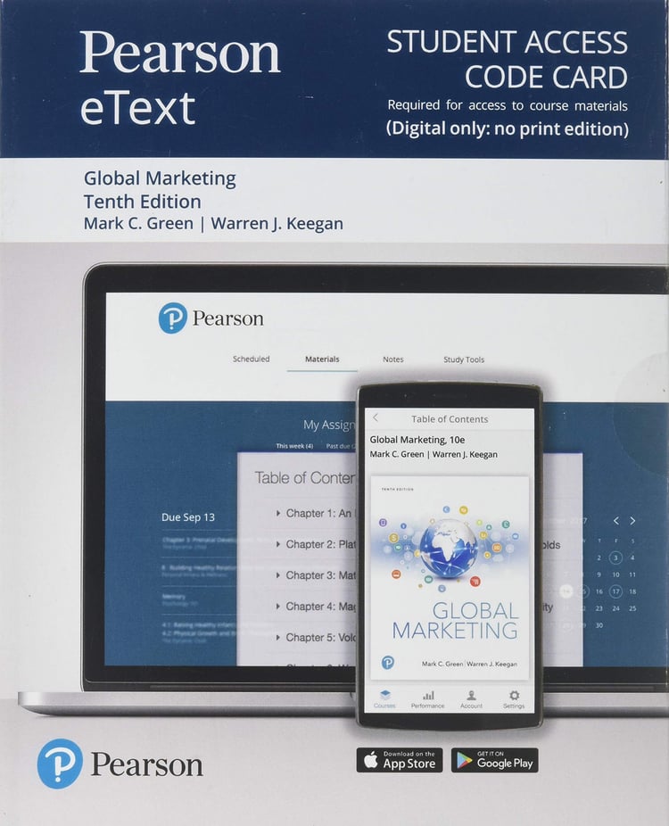 Global Marketing Pearson Etext Access Card
