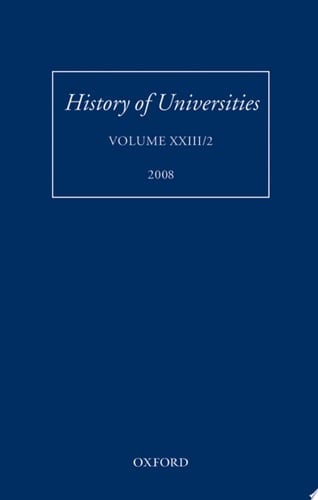 History of Universities: Volume XXIII/2 (History of Universities Series)
