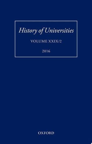 History of Universities: Volume XXIX / 2 (History of Universities Series)
