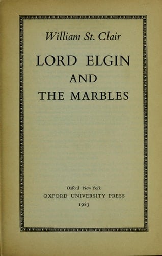 Lord Elgin and the Marbles