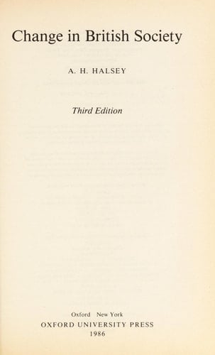 Change in British society