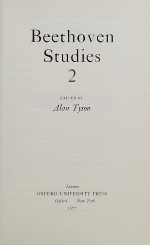 Beethoven studies (v. 2)